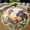 Rooster Farm Animal, variant on Circle Area Rug, Ufo Alien Ufo Washable Non-Slip Floor Carpet, Soft Rug for Living Room Bedroom Decor 24 Inch