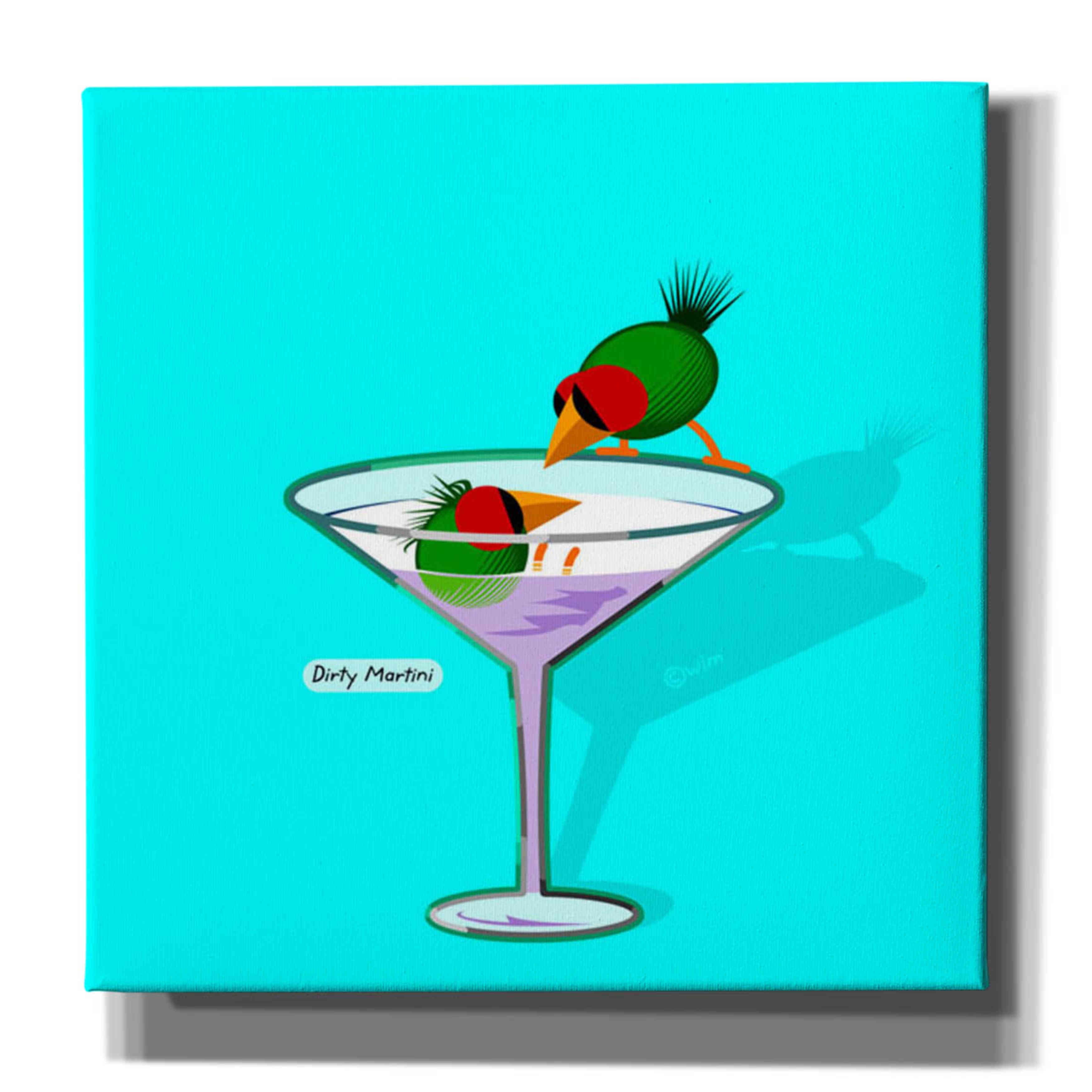 Epic Graffiti ‘Dirty Martini’ by Chuck Wimmer, Canvas Wall Art, 12"x12