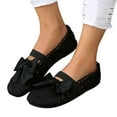 thumbnail image 1 of Ballerines en Dentelle pour Femmes, Mode Décontractée, Nœud, Tissées, Plage, Mary Jane, Chaussures Habillées, à Enfiler, Marche, Mocassins, 1 of 6
