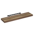 thumbnail image 4 of Furinno TANNA Floating Shelves for Wall, 12 x 47 Bathroom Wall Shelf, Wall Mounted Bathroom Organizers and Storage with Invisible Brackets, 2 Thick Shelf, for Bathroom, Living Room, Retro Brown, 4 of 4