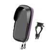 thumbnail image 4 of Soporte para teléfono de motocicleta, bolsa para manillar de ciclismo con cremallera, soporte para smartphone, para teléfono de bicicleta giratorio de Negro, 4 of 8