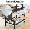 thumbnail image 3 of 2/3 Tier Dish Drying Rack, Over Sink Drainer Shelf Utensils Holder Stainless Steel Kitchen Drainer Storage Stand Kitchen Shelf Cutlery Holder Storage Counter Organizer Space Saver, 3 of 7