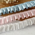 thumbnail image 3 of Namzi 118.11*0.98in Solid Color Pleated Lace Trimmings,White Ruffled Fabric for DIY Sewing Accessories,Home Decoration,Add Decorative Edge to Dress,Pillowcases,Curtains, 3 of 3