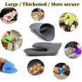 thumbnail image 4 of (grey) Oven Glove Thicken Silicone Pot Holder Mini Oven Mitt Heat Resistant Pinch Covers for Baking, Cooking, Bbq Grilling, 4 of 5