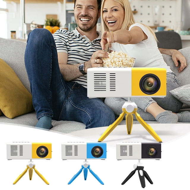 XWSHYW Proyector Miniproyector Led Portátil Alta Definición para Hogar, Máquina de Regalo para Padres E Hijos, Compatible con Decodificación de 1080P, Compatible con Tarjeta U-Disk Trans-Flash y Cabl