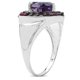 thumbnail image 2 of 2.52 Carat Genuine Amethyst & Ruby .925 Sterling Silver Ring QJ Model, 2 of 3