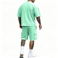 thumbnail image 4 of Clossjun Mens Short Sets 2 Piece Outfits - Casual Summer Short Sleeve Sweatsuits Sets for Men with Cargo Pocket, 4 of 5