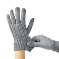 thumbnail image 4 of WREESH Women's Solid Color Warm Winter Touchscreen Knit Gloves Soft and Stylish Insulated Gloves Gray, 4 of 5