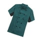 thumbnail image 2 of CHEF Abrigo de manga corta con botones bolsillos cocinero chaqueta de cocción chic trabajo de trabajo desgaste uniforme traje para restaurante hotel cafetería cocina oscuro verde l Methold HA012101-12, 2 of 7