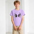 thumbnail image 2 of enyan Boys T Shirts Unisex Soft Kids Crewneck Cotton Tshirts Short Sleeve Solid Girls Tee Shirts,Purple,11-12 Years, 2 of 4