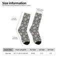thumbnail image 2 of Honeii Sparkling Snowflakes Print Adult Socks,Crew Socks,Casual Calf Socks,Daily Wear Socks for Men & Women, Perfect for Sports, Casual and Everyday Use, 2 of 6