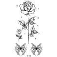 thumbnail image 2 of Tatuajes temporales para hombres, mujeres y adultos. Tatuajes abstractos con rosas., 2 of 2