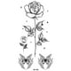 thumbnail image 2 of Tatuajes temporales para hombres, mujeres y adultos. Tatuajes abstractos con rosas., 2 of 2