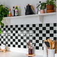 thumbnail image 4 of 10 Sheets Peel and Stick Backsplash - 9" x 9" 3D Adhesive Peel and Stick Tile Backsplash for Kitchen Bathroom,Checkerboard Checkered Stickers, 4 of 12