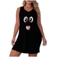 thumbnail image 2 of PNTUTB Women's Summer Fashion Print Casual Loose Loungewear Round Neck Double Spaghetti Strap Nightgown, 2 of 6