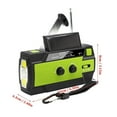 thumbnail image 3 of Manivelle d'Urgence Fonctionnelle 4000MAH Solaire AM/FM/NOAA Adaptée aux États-Unis, 3 of 9