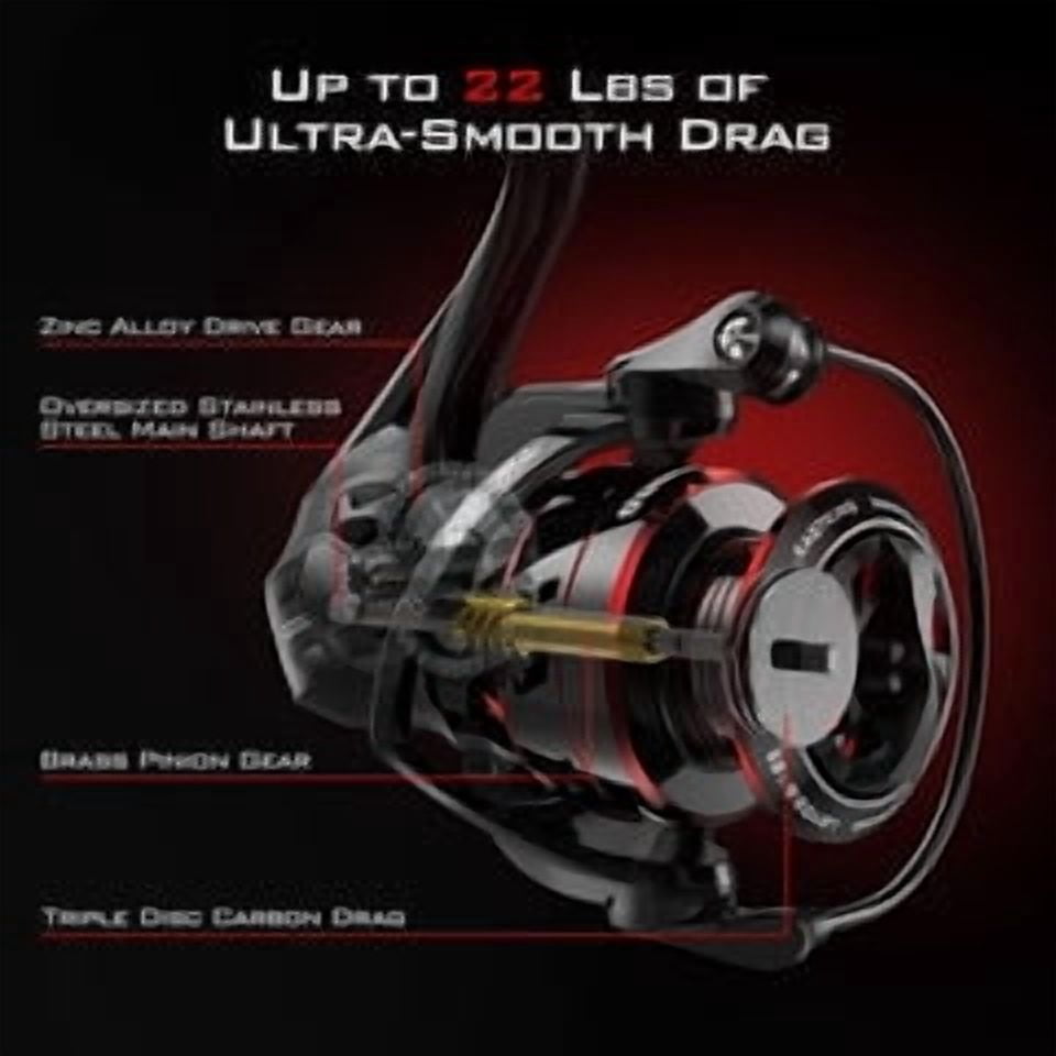Kastking Royale Legend GT Spinning Reel Size 2000, Aluminum Spool & Handle, Carbon Fiber Drag