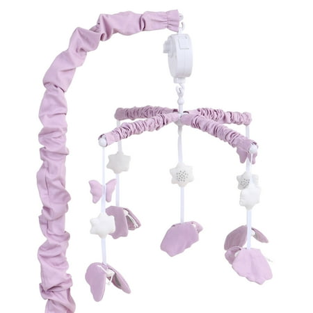 Lilac Purple Butterfly Baby Crib Musical Mobile By The Peanut