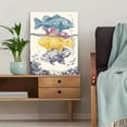 thumbnail image 5 of UXIEQU Whimsical Fish Art Print Canvas Wall Art 15.75x11.81 INCHES, 5 of 8