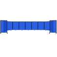 thumbnail image 1 of Versare Polycarbonate Room Divider 360 Portable Wall Partition | Freestanding Office Dividers | Locking Wheels | Privacy Screen Panels - 25' x 4' Blue Thermoplastic Polymer, 1 of 5