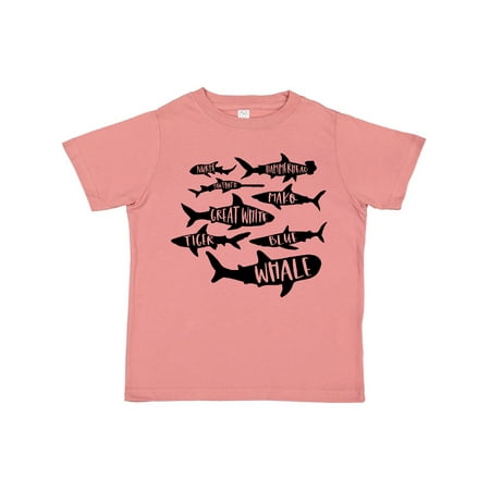 

Inktastic Types of Sharks Gift Toddler Boy or Toddler Girl T-Shirt