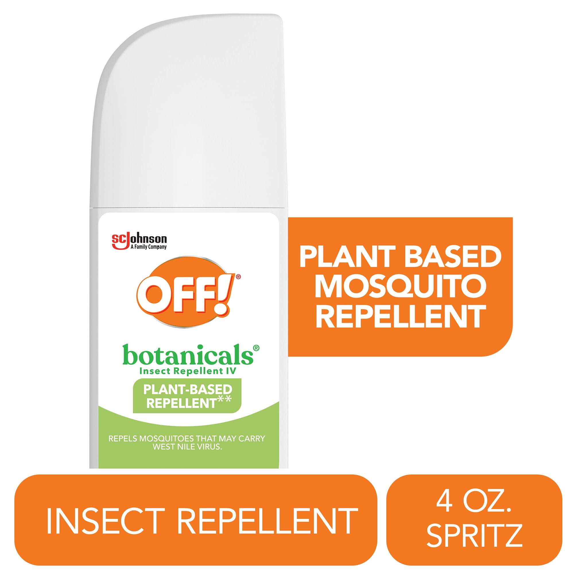 (8 pack) OFF! Botanicals Insect Repellent IV, Mosquito Repellent Spritz, Lasts Up To 2 Hours, 4 oz