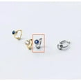 thumbnail image 4 of EOEMY Minimalist Round Cz 925 Sterling Silver Small Huggie Hoop Earrings A1472-Gold With White Stone, 4 of 7