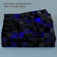 thumbnail image 7 of Orylavena Blue 3D Block Microfiber Duvet Cover Set, Black Back, Twin/Full/Queen/King, 7 of 7