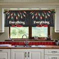 thumbnail image 3 of Yayeee Kitchen Curtains Tier Set of 2 Light Filtering 57"x36" Over Sink Window Panels, Black Christmas Light, 3 of 7