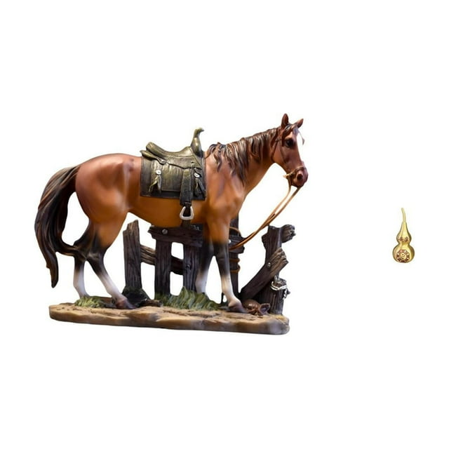 Adorno de escultura de latón con forma de calabaza y caballo, ideal para decorar el escritorio de la oficina o el hogar. Perfecto para amantes de los