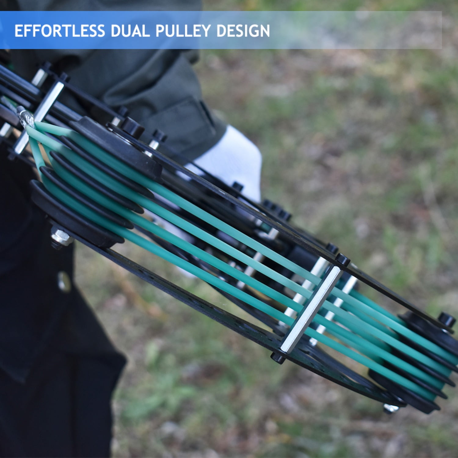 Clianle Hunting Bow, Outdoor Continuous Shooting Steel Ball Composite Bow Set for Adults