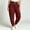 Wine, variant on PWPSG Women's Harem Pants High Waist Button Cuffed Tapered Plus Size Casual Lounge Trousers with Pockets