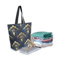thumbnail image 2 of FORMRS Womens Canvas Tote Bag with Zipper Inner Pocket Shoulder Handbag, Blue Art Pattern, 2 of 7