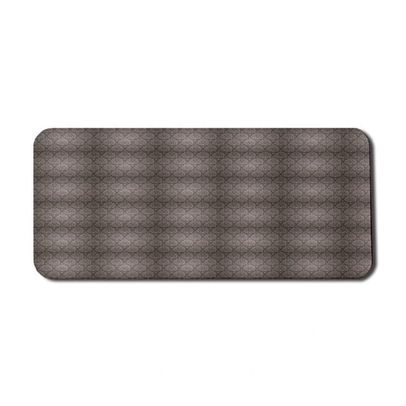 Abstract Computer Mouse Pad, Composition of Triangles and Swirling Hand Drawn Streaks, Rectangle Non-Slip Rubber Mousepad X-Large, 35" x 15" Gaming Size, Mauve Taupe Mauve, by Ambesonne