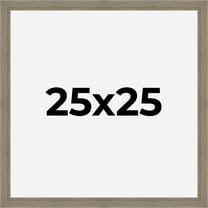 25x25 Frame Gray Barnwood Rustic Solid Wood Picture Frame | 1.5 Inch Moulding Width | Includes UV