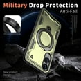 thumbnail image 6 of Dteck Magnetic for Samsung Galaxy S25 Edge Case with Kickstand, Shockproof TPU+PC Case Compatible with MagSafe Military Grade Ring Stand Heavy Duty Drop Rugged Cover for Galaxy S25 Edge,Olivegreen, 6 of 6