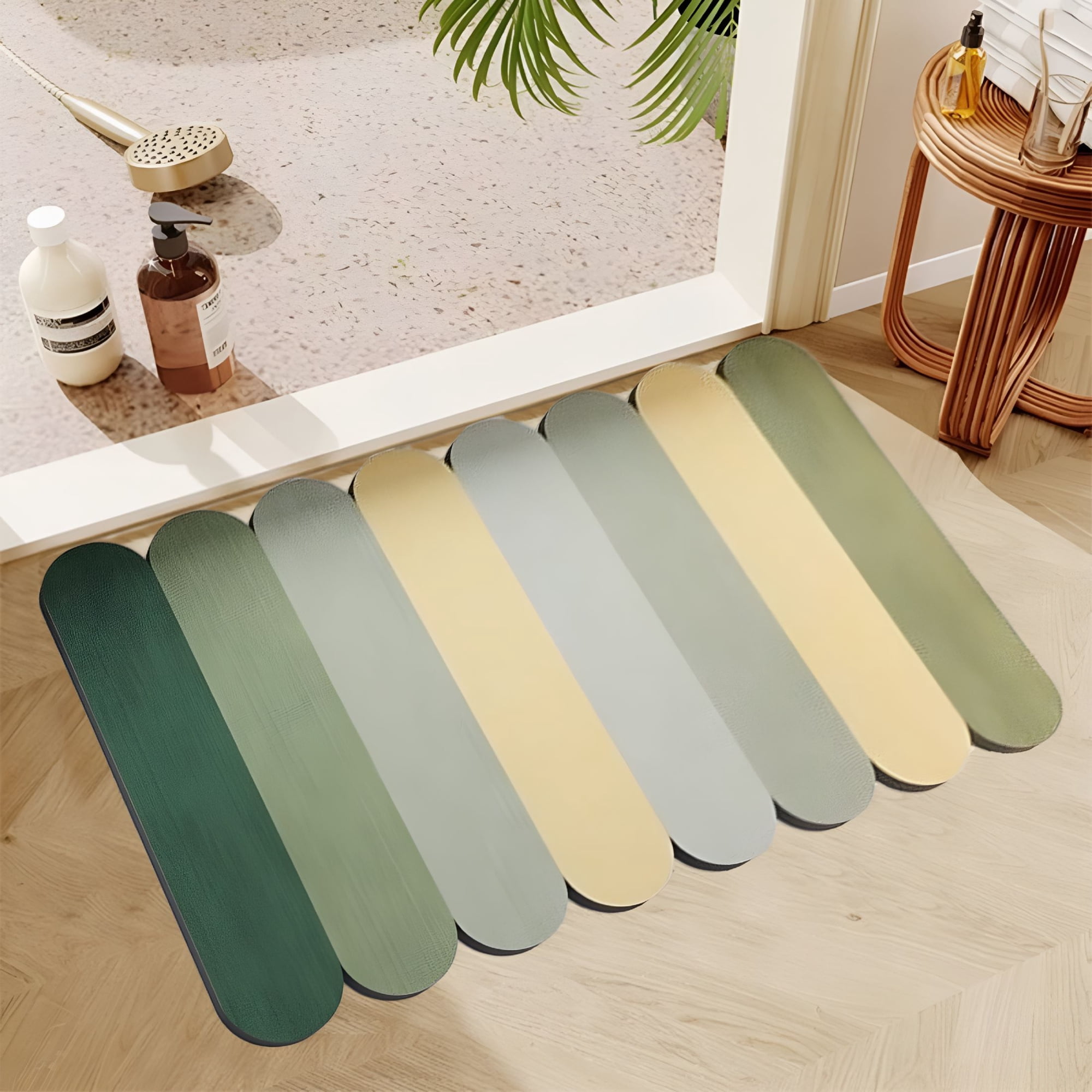 ACDANC Stone Bath Mat - Diatomaceous Earth Shower Mat - Diatomite Bathmat for Bathtub,Bathroom Floor,Kitchen&Dish Drying - Eco Friendly,Non Slip,Quick Dry,Water Absorbent Mats