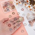 thumbnail image 3 of 48 colgantes de corazón de 12 colores con marco hueco de 17 x 15 mm de metal para hacer joyas, collares, pendientes, pulseras y manualidades., 3 of 5