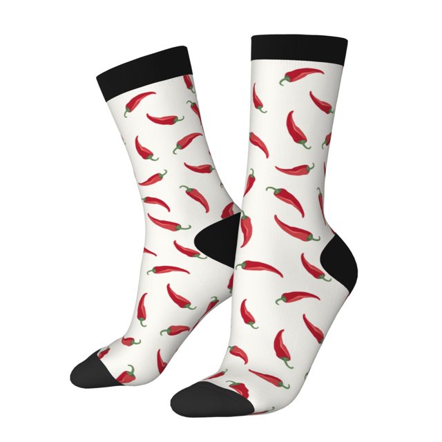Balery Chili Calcetas Largas con Estampado para Hombre y Mujer – Suaves y Transpirables, Talla Única (US 5-11)