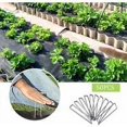 thumbnail image 5 of 50 estacas de jardín en forma de U de 150 mm x 30 mm, estacas de seguridad de acero galvanizado para tela de mantillo, grapas de jardín para lona de control de malezas - Antióxido, 5 of 5