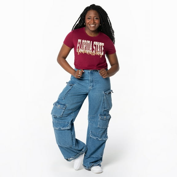 Women's ZooZatz Garnet Florida State Seminoles Cropped T-Shirt