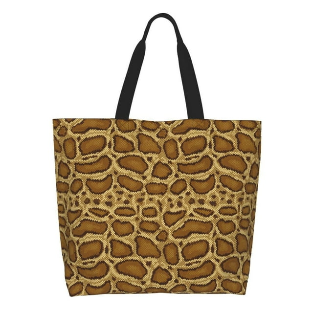 Disketp Snake Skin Bolsa Tote Estampada para Mujer, Bolso de Hombro y de Mano para Compras y Viajes