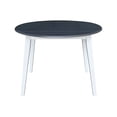 thumbnail image 2 of 42" Round Solid Wood Dual Drop Leaf Table with 4 Chairs in White/Heather Gray, 2 of 4