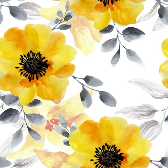 MuralsPrint Cosmos Watercolor Flowers Removable Wallpaper - 24'' inch x 10'ft