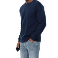 thumbnail image 5 of Hanes Perfect Sweats Crewneck Sweatshirt, Men's Long Sleeve Pullover Fleece, Navy, 3XL, 5 of 5
