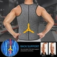 thumbnail image 4 of Neoprene Sauna Suit for Men Zipper Waist Trainer Vest Tank Top Trimmer Body Shaper with Adjustable Single Belt, 4 of 6