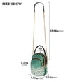 thumbnail image 2 of FORMRS Crossbody Bag for Women Quilted Travel Shoulder Cell Phone Purse with Chain Strap Handbag, Green and White Pattern, 2 of 7