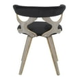thumbnail image 5 of Gardenia Mid-Century Modern Dining/Accent Chair with Swivel in Light Grey Wood and Black Velvet by LumiSource, 5 of 8