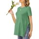 thumbnail image 3 of Ekouaer Women's Maternity Shirts Short Sleeve Pregnancy Tops Blouses Split Side Casual Crewneck Pregnant Tunic Tee, 3 of 5