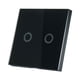 thumbnail image 1 of Interruptor Tactil de Pared Unique Bargains Panel de 2 Vías 2 Bandas Negro UE con Control Remoto, 1 of 5